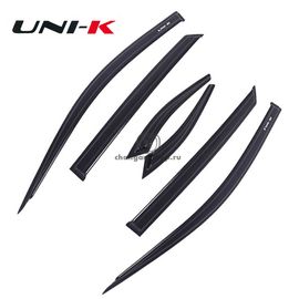 Дефлекторы 6 шт черные с лого для UNI-K