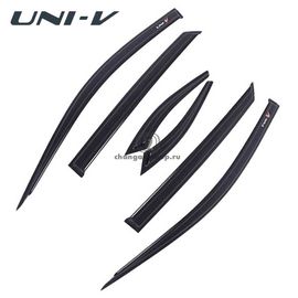 Черные дефлекторы 6шт. для UniV с логотипом